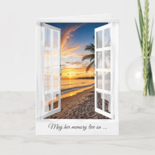 Sympathy Window met zonsopgang aan het strand Kaart