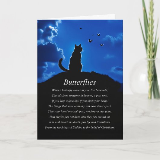 Sympathy with Cat and Butterflies and Spiritual Kaart (Voorkant)
