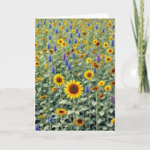 Sympathy Zonnebloem en Wildflower Field Kaart (Voorkant)