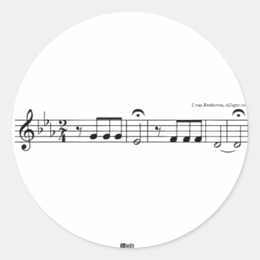 Symphonie Beethoven No 5 Stickers (Devant)