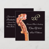 SYMPHONIE CLASSIC MUZIEK AFSTUDEREN MONOGRAM KAART (Voorkant / Achterkant)