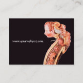 SYMPHONIË, CLASSIC MUZIEK Antiek Violin Scroll Visitekaartje (Achterkant)