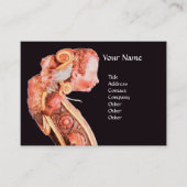 SYMPHONIË, CLASSIC MUZIEK Antiek Violin Scroll Visitekaartje (Voorkant)