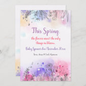 Symphonie de Faire-part de grossesse couleur (Devant / Derrière)