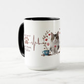 Symphonie de pattes douces - Mug combo 15 oz avec  (Devant gauche)