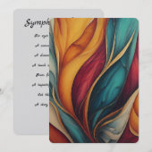 "Symphonie des teintes" Carte cadeau colorée + Poè (Devant / Derrière)