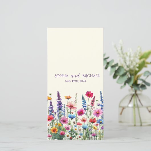 Symphonie fleur sauvage - Programme de mariage - (Debout devant)