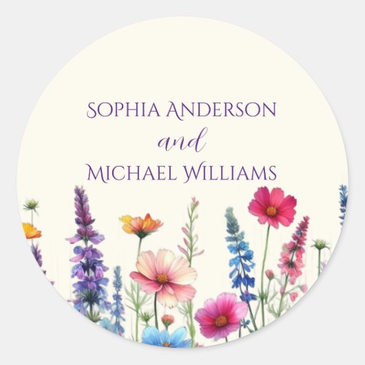Symphonie fleur sauvage - Stickers Mariage (Devant)