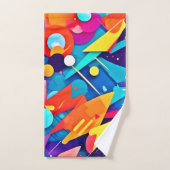 Symphonie géométrique de couleur (Serviette à main)