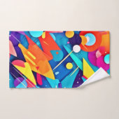 Symphonie géométrique de couleur (Serviette à main)