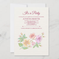 Symphony Floral Invitation