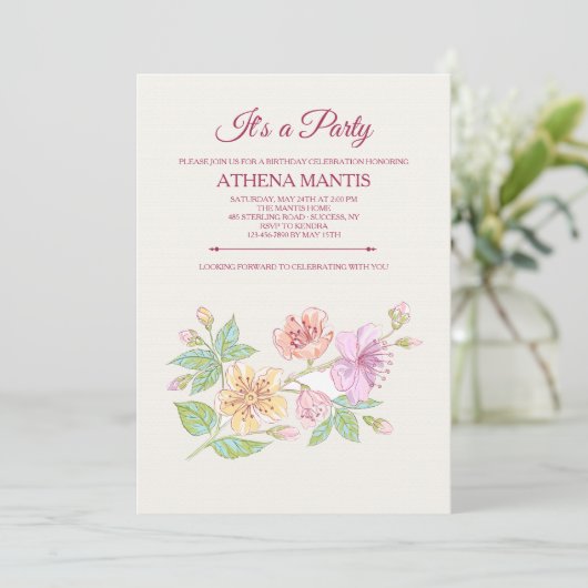 Symphony Floral Invitation (Debout devant)