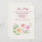 Symphony Floral Invitation (Devant / Derrière)