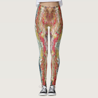 Symphony of Chaos - Abstract palet van echte artie Leggings