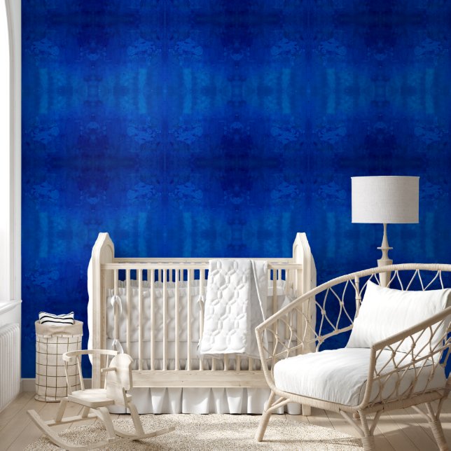 Symphony of deep blue shades L-size pattern Behang (Kinderen)