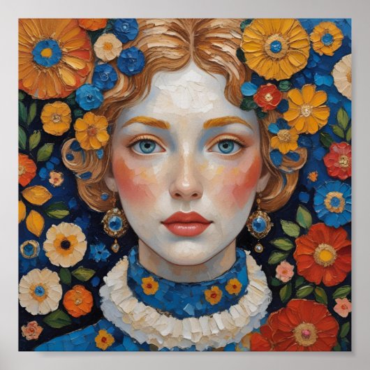 Symphony of Flowers Poster | Maximalist Wall Art (Voorkant)