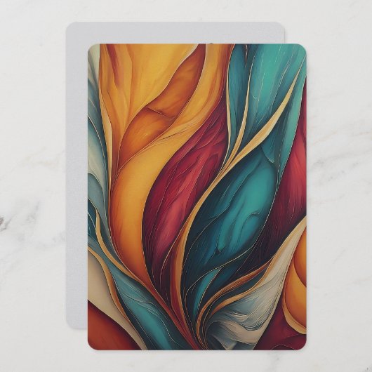 "Symphony of hues" Kleurrijke cadeaubon + Gedicht. (Voorkant / Achterkant)