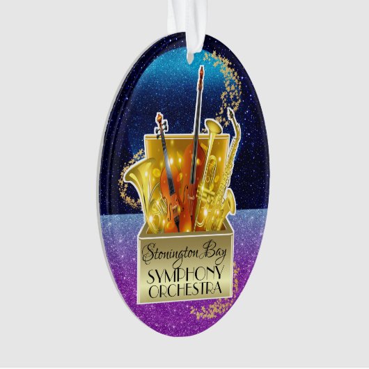 Symphony Orchestra Music Ornament (voorkant)