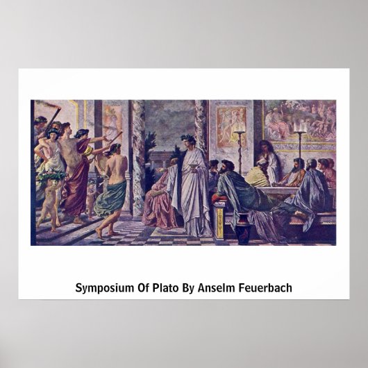 symposium van Plato door Anselm Feuerbach Poster (Voorkant)