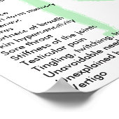 Symptomen van infectie door teik Borne Educational Poster (Hoek)