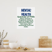 Symptomen van PTSD - Mental Health Quote Poster (Keuken)
