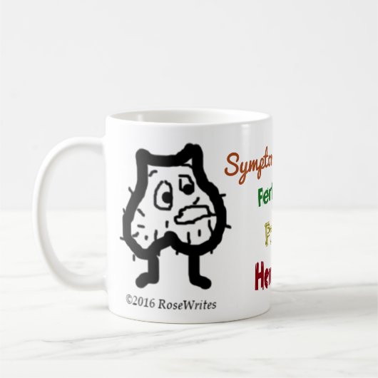 Symptômes chez les hommes Zika Mug par RoseWrites (Gauche)