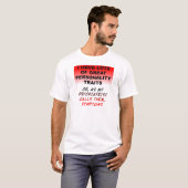 Symptômes de personnalité Funny T-shirt (Devant entier)