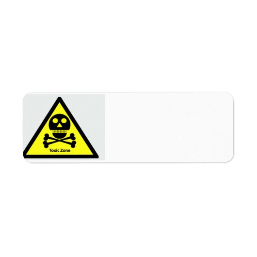 Symptoom van toxische zone etiket (Voorkant)
