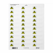 Symptoom van toxische zone etiket (Full Sheet)