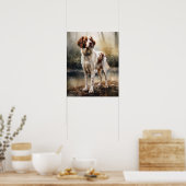 Symte Brittany Dog Art Imprimer Poster (Cuisine)