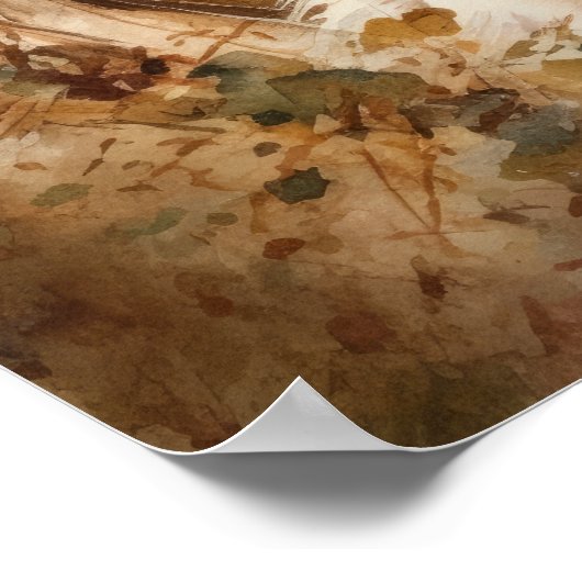 Symte Golden Retriever Dog Art Imprimer Poster (Coin)