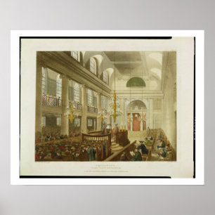Synagogue, Dukes Place, Houndsditch, van Ackerman Poster