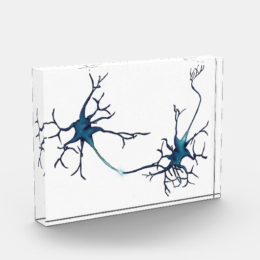Synaps tussen neuronen, neurowetenschap neuron fotoblokken (Links)