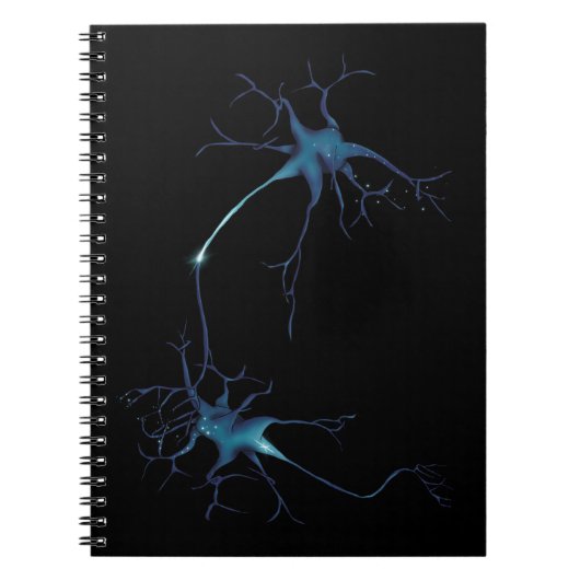 Synaps tussen neuronen, neurowetenschap neuron notitieboek (Voorkant)