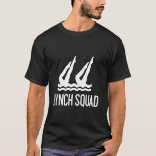 Synch Squad Cool Team Design voor Synchroon Zwemme T-shirt
