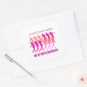 Synchro Figuur Schaats Giftware Vierkante Sticker (Envelop)