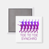 Synchro kunstschaatsen Giftware Magneet (Voorkant / Achterkant)