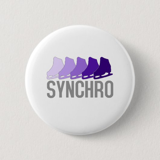 Synchro-Schaatsen Ronde Button 5,7 Cm (Voorkant)