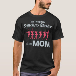Synchro Synchronized Figuur Skating Mam Moeder T-shirt