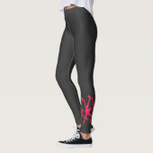 Synchrone leggings van het skateam - rode arabeske (Links)