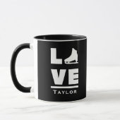 Synchrone liefde en live-beeldschaatsen mok (Links)