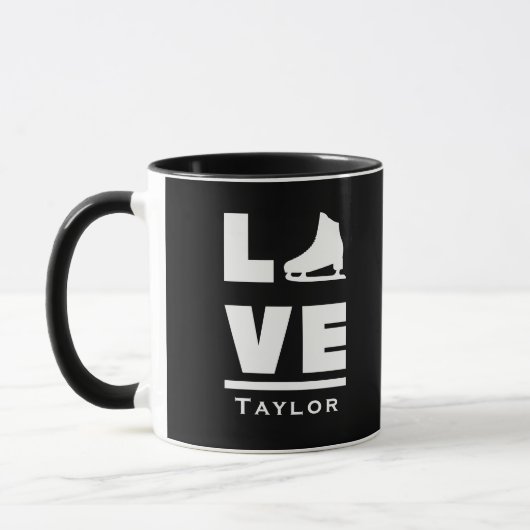 Synchrone liefde en live-beeldschaatsen mok (Links)