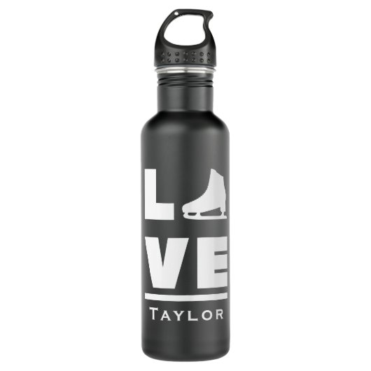 Synchrone liefde en live-beeldschaatsen waterfles  (Voorkant)