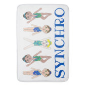 Synchrone zwemsport badmat (Voorkant Verticaal)