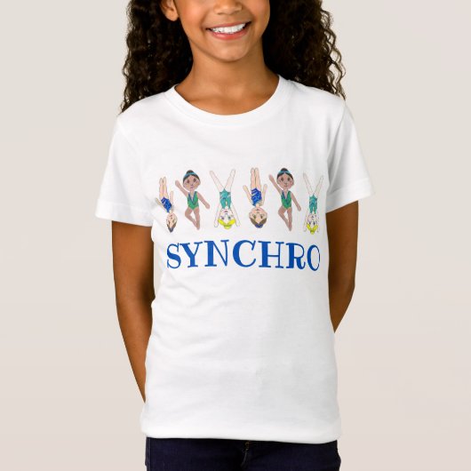 Synchrone zwemsport t-shirt (Voorkant)