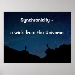 Synchroniciteit - een wink van het Universe Citaat Poster