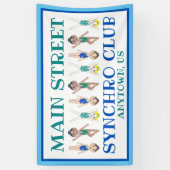 Synchronisatie zwembad team pool coach club spandoek (Verticaal)