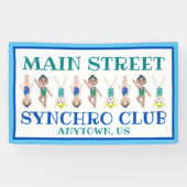 Synchronisatie zwembad team pool coach club spandoek (Horizontaal)