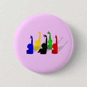 Synchronisch gesynchroniseerde zwemmers ronde button 5,7 cm