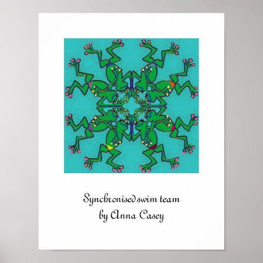 Synchroniserend zwemteam poster (Voorkant)